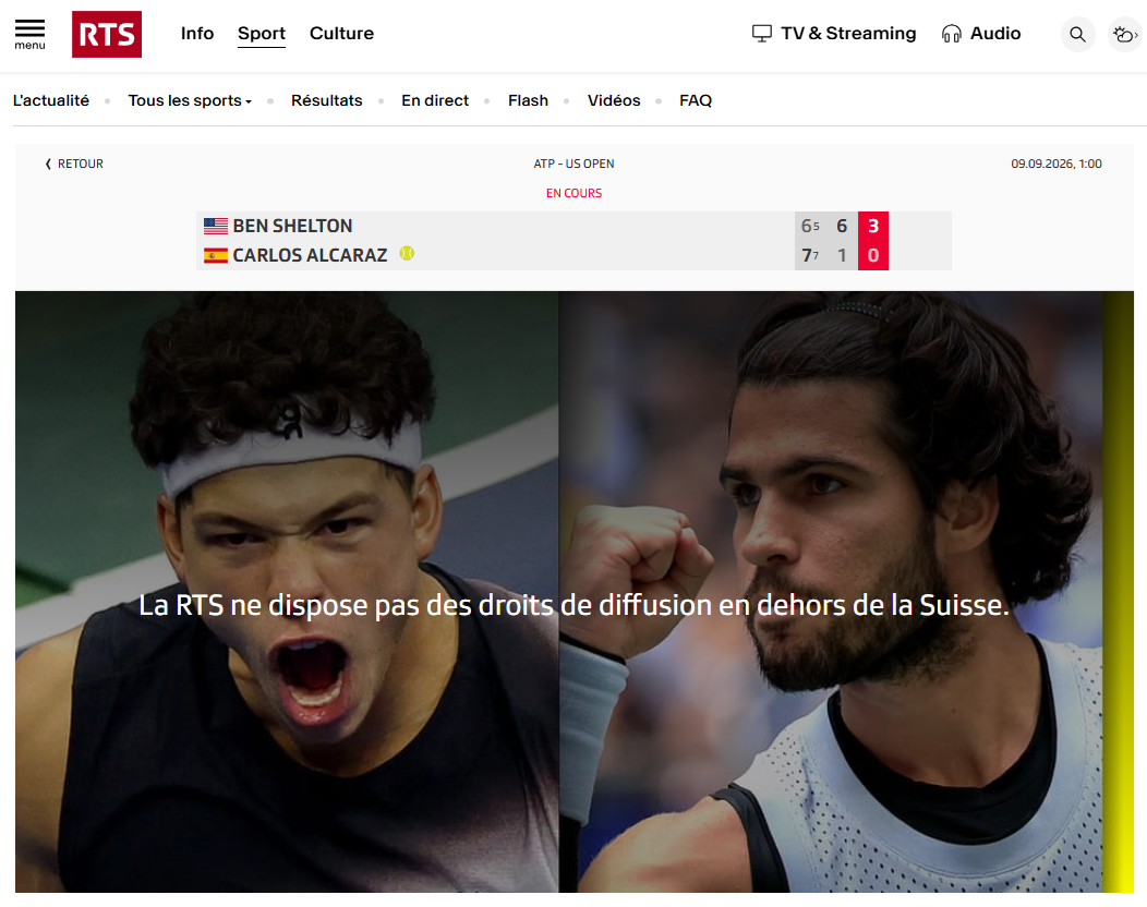 US Open RTS Sport