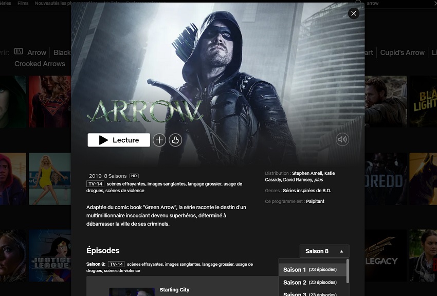 Arrow sur Netflix FR