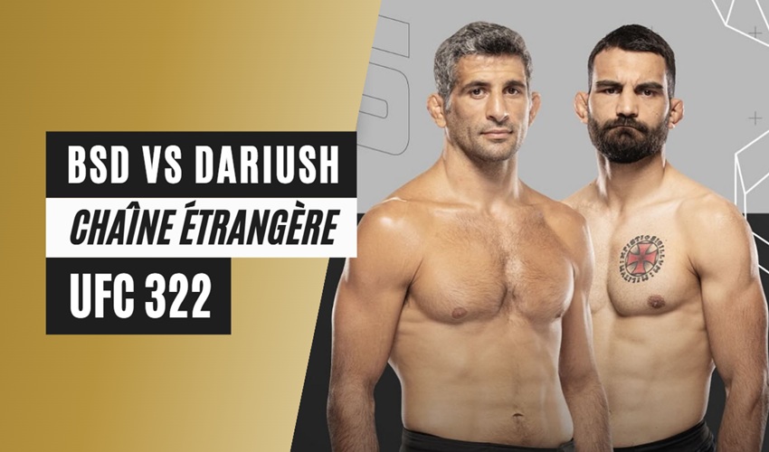 Diffusion gratuite de l'UFC 322 (BSD vs Dariush) sur une chaîne étrangère