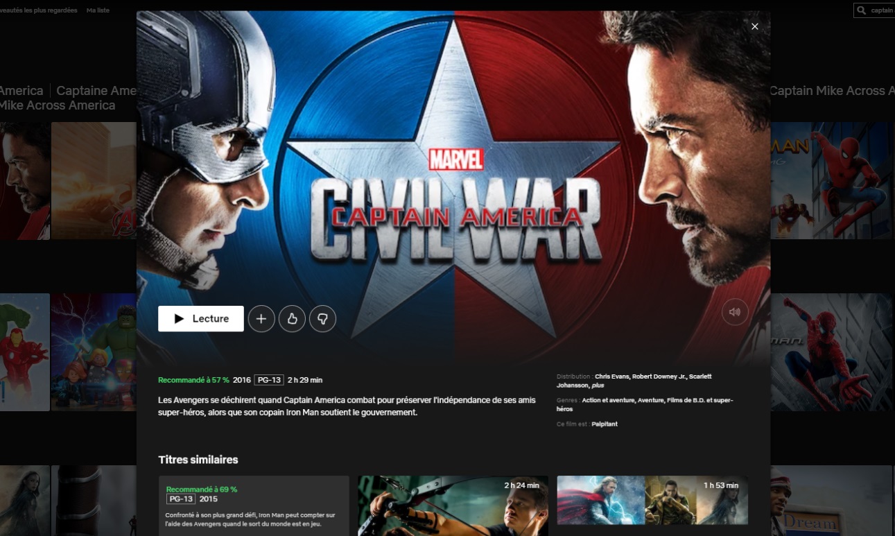 Comment voir Captain America: Civil War sur Netflix en France ?