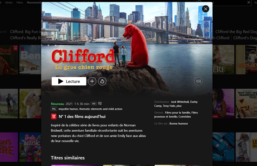Comment regarder le film Clifford sur Netflix en France ?