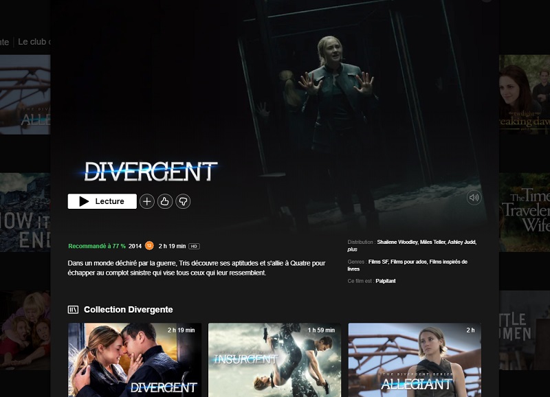 Comment regarder Divergente 1, 2 et 3 sur Netflix en France ?