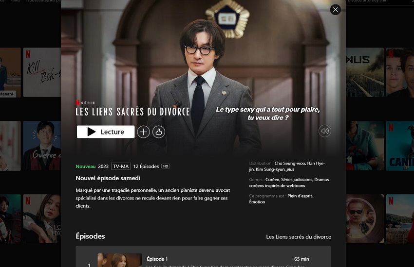 Comment regarder Divorce Attorney Shin sur Netflix en France ?