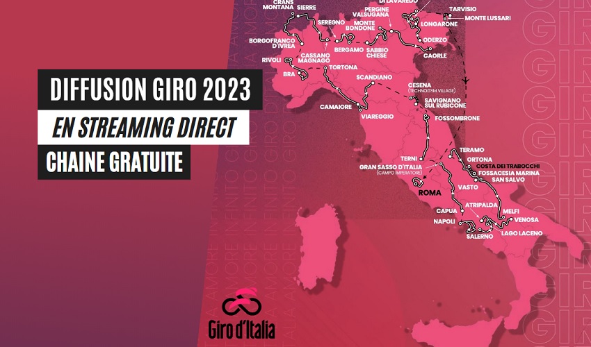 Giro 2023 diffusé en streaming direct gratuit (Tour d'Italie)