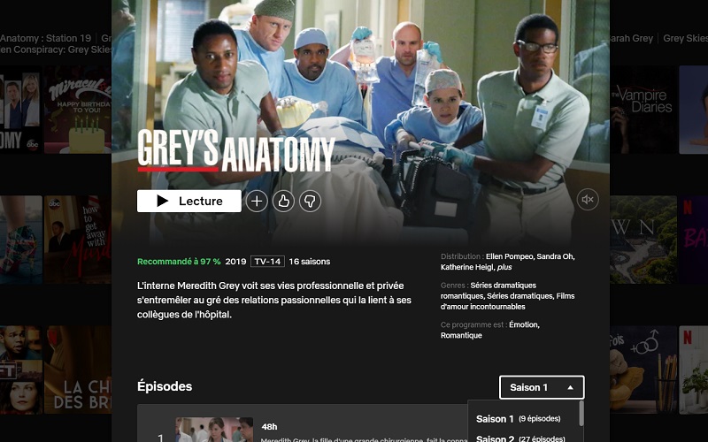 Comment voir Grey's Anatomy sur Netflix en France ?