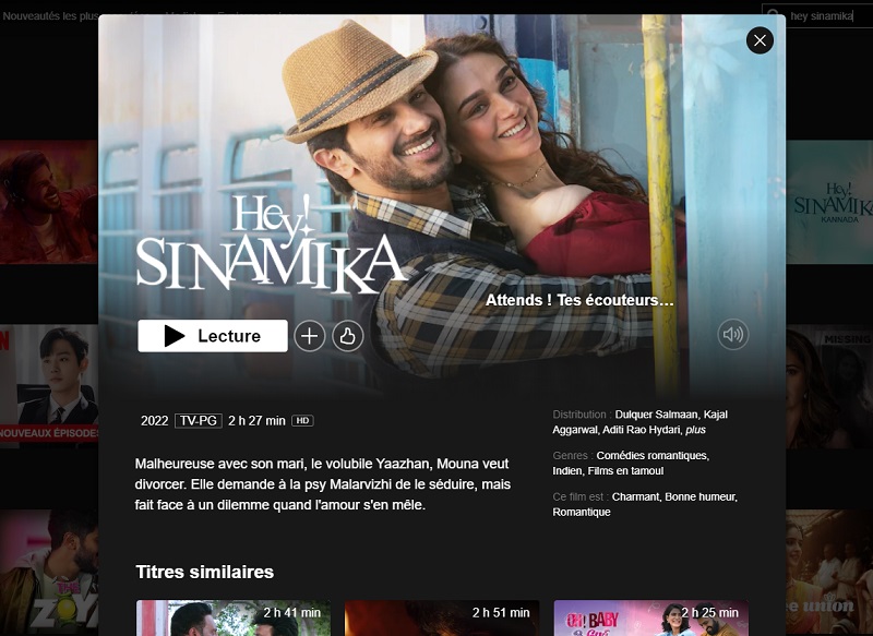 Comment regarder Hey Sinamika sur Netflix en France ?