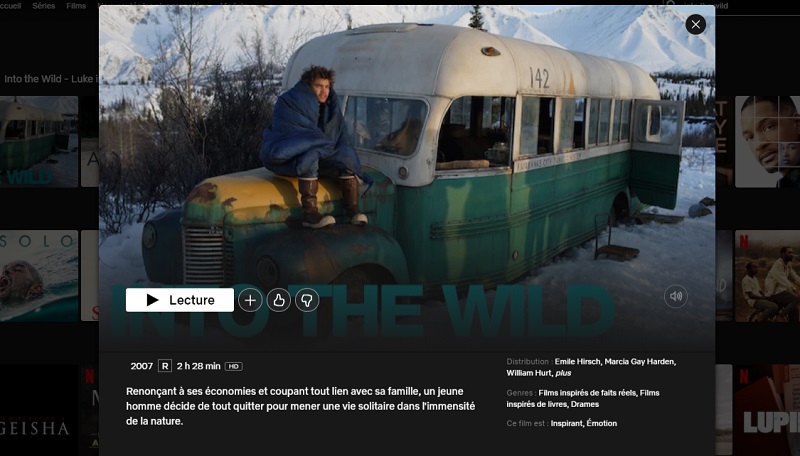 Comment regarder Into the Wild sur Netflix en France ?