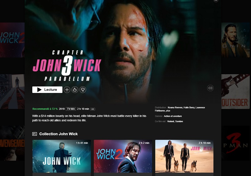 Comment regarder John Wick 3 (Parabellum) sur Netflix en France ?