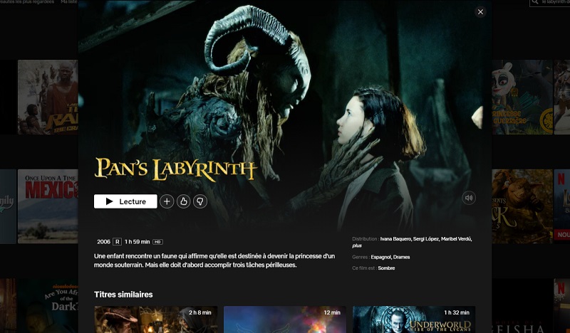 Comment voir le Labyrinthe de Pan sur Netflix en France ?