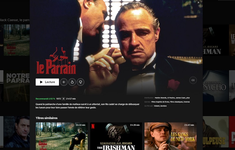 Comment regarder Le Parrain (VF) en streaming sur Netflix en France ?