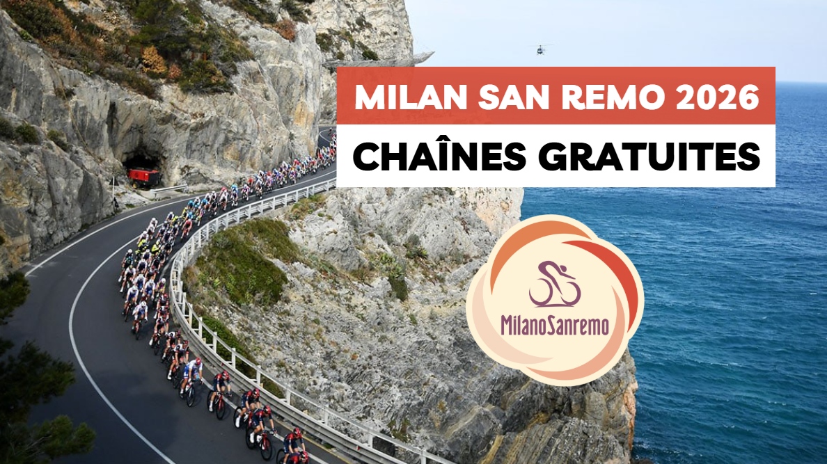 Diffusion gratuite du Milan San Remo 2026 sur une chaîne TV étrangère