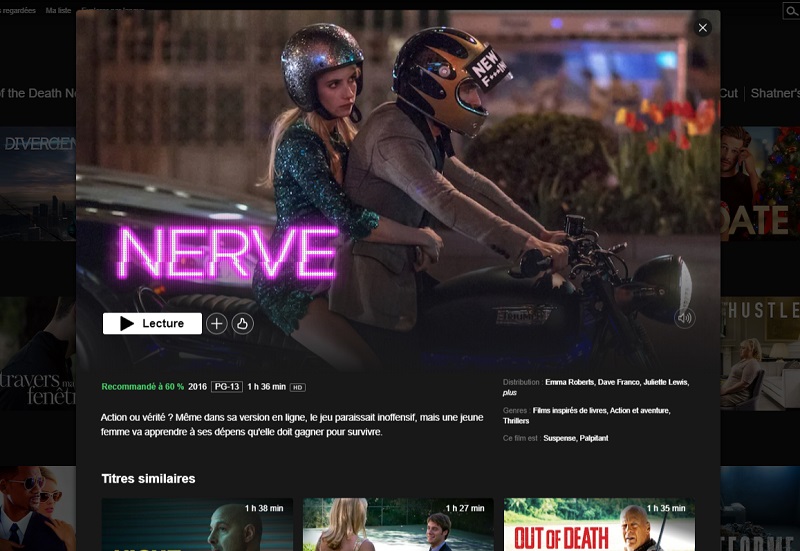 Comment regarder Nerve (VF) en streaming sur Netflix en France ?