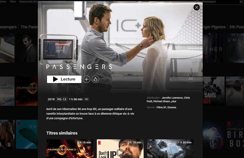 Comment regarder Passengers sur Netflix en France ?