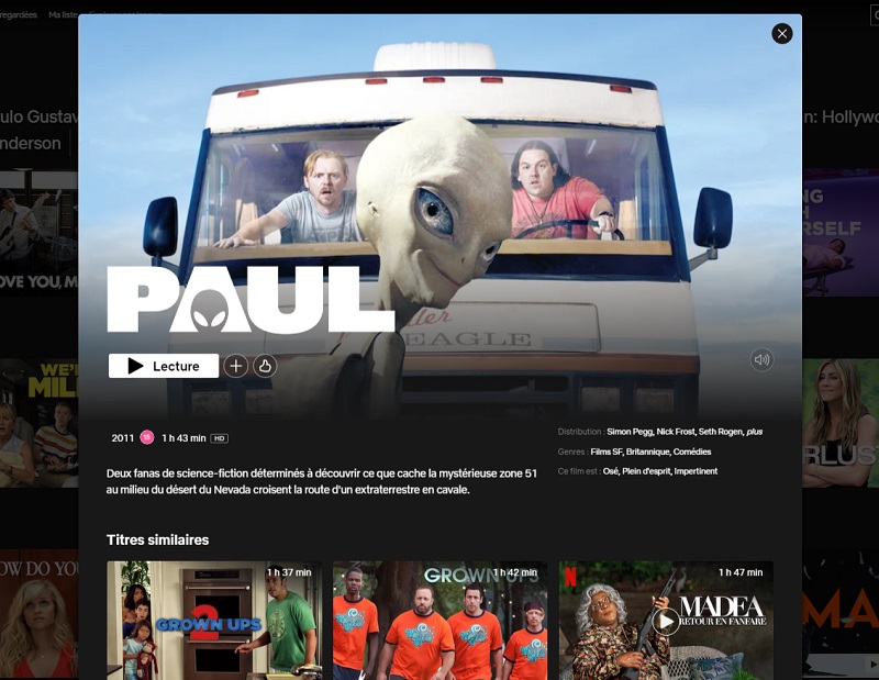 Comment regarder le film Paul (2011) sur Netflix en France ?