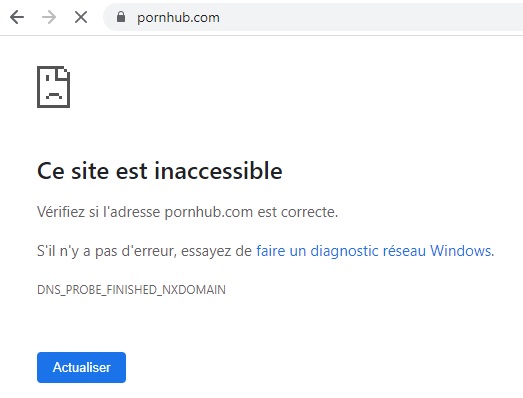 blocage Pornhub