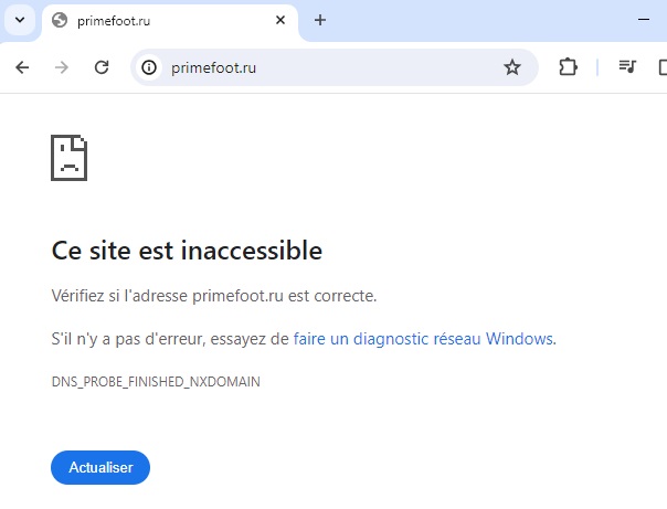 Primefoot.ru bloqué