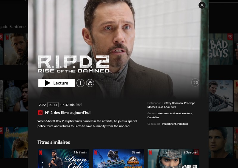 Comment regarder RIPD 2: Rise of the Damned sur Netflix en France ?