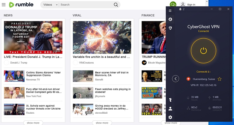 Rumble débloqué en France