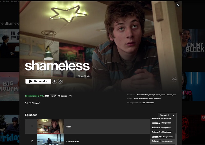 Comment regarder Shameless saison 11 sur Netflix en France ?