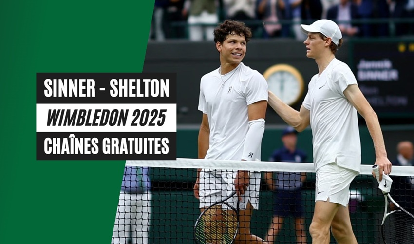 Diffusion gratuite Sinner vs Shelton en direct sur une chaîne étrangère