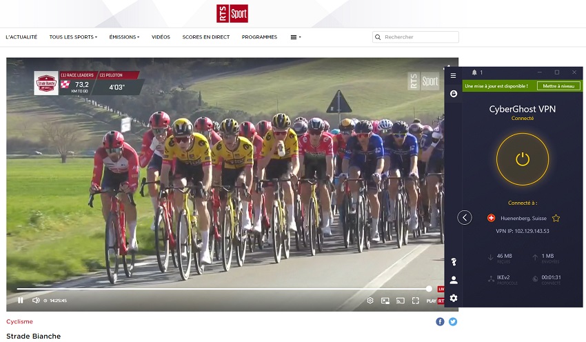 Strade Bianche sur RTS