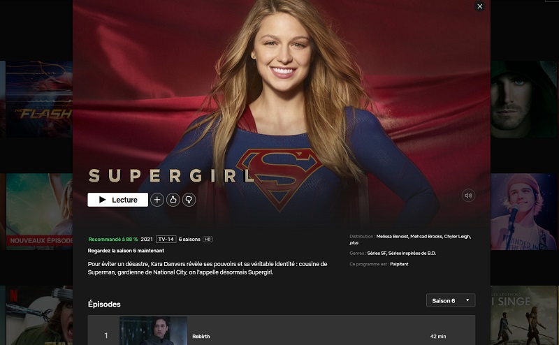 Comment voir Supergirl saison 6 sur Netflix en France ?