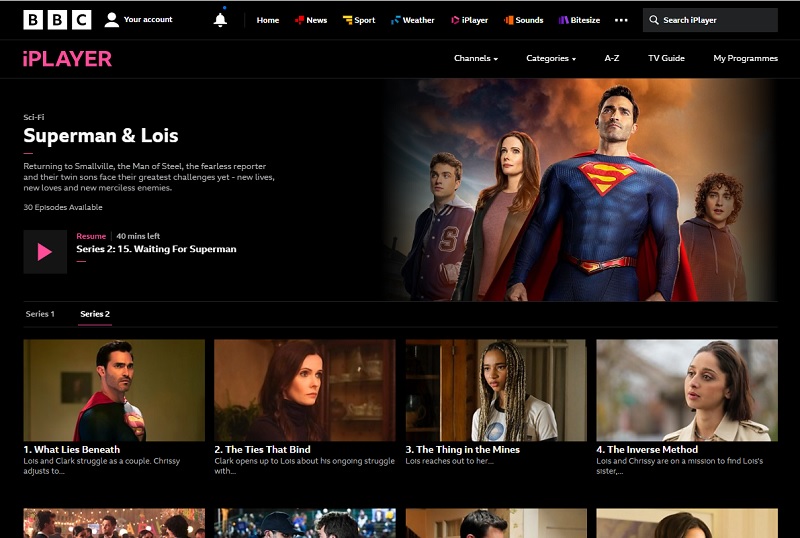 Superman et Lois saison 1 et 2 en streaming gratuit sur BBC