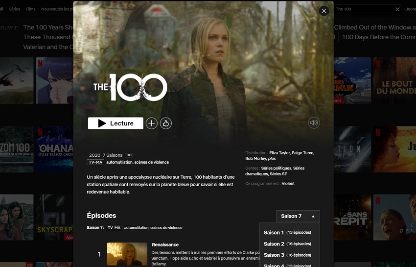 The 100 sur Netflix France