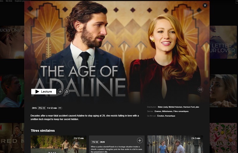 Comment regarder The Age of Adaline sur Netflix en France ?