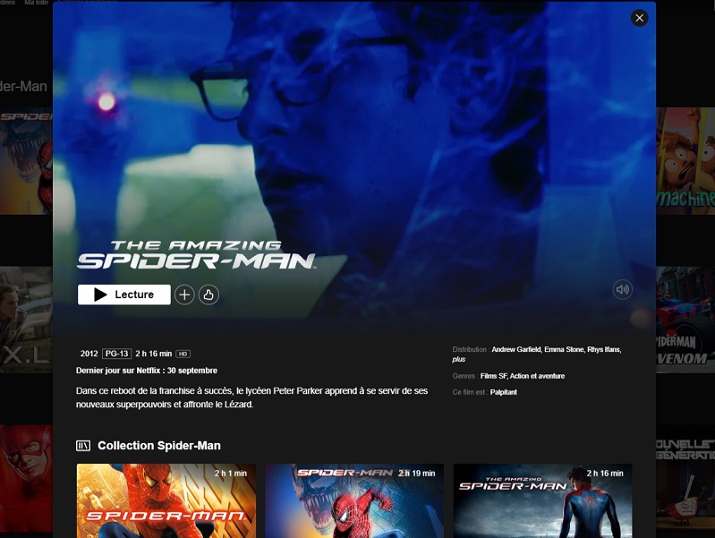 Comment regarder The Amazing Spider-Man (VF) sur Netflix en France ?