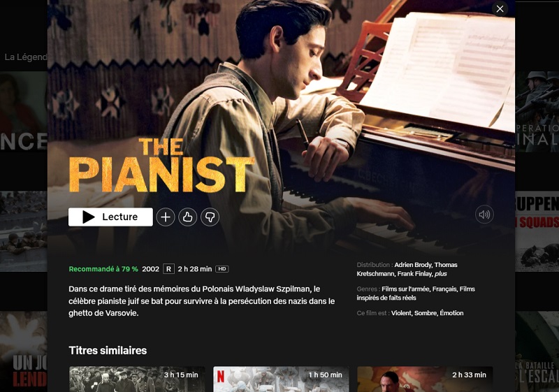 Comment regarder Le Pianiste sur Netflix en France ?