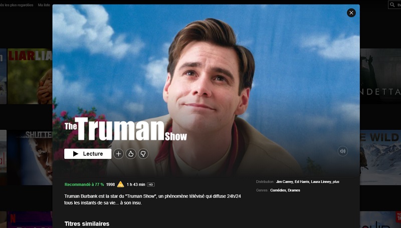 Comment voir The Truman Show sur Netflix en France ?