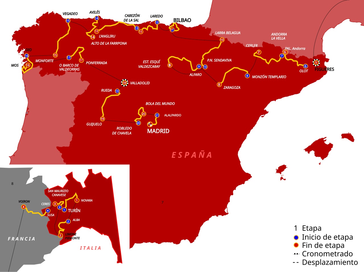 Parcours Vuelta 2025