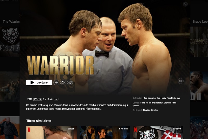 Comment regarder Warrior sur Netflix en France ?