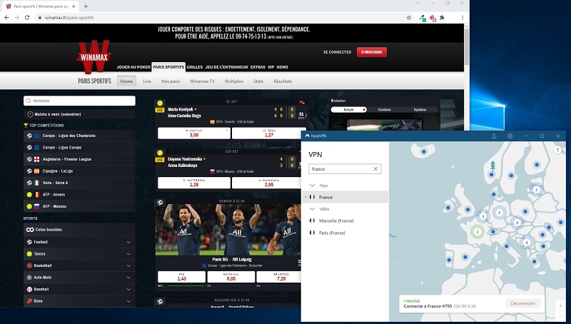 winamax à l'étranger